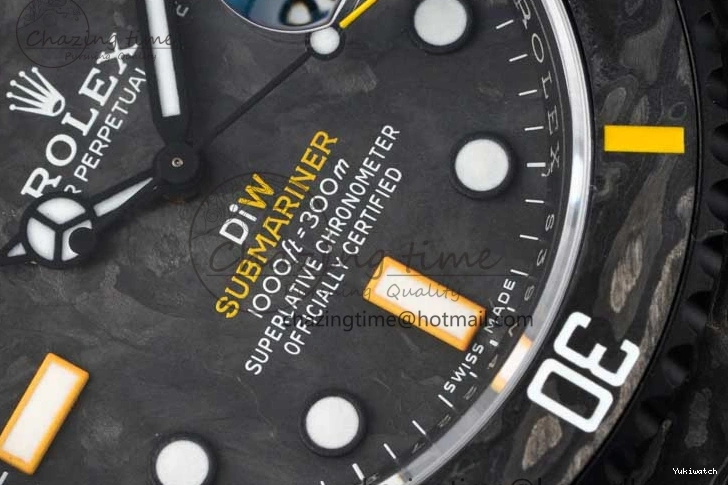 Black Nylon Black Dial Submariner Yellow 1:1 DIW Edition VS3135 on Best VSF Strap Carbon 0108